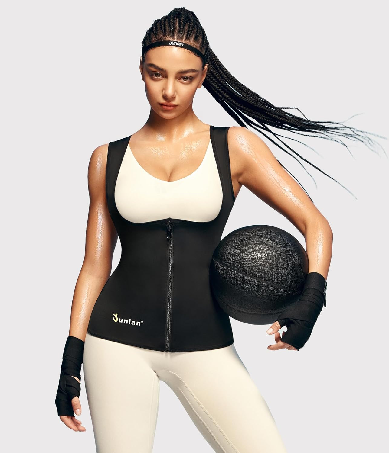 Sauna Suit for Women Waist Trainer Vest for Women Sweat Tank Top Shaper for Women with Zipper